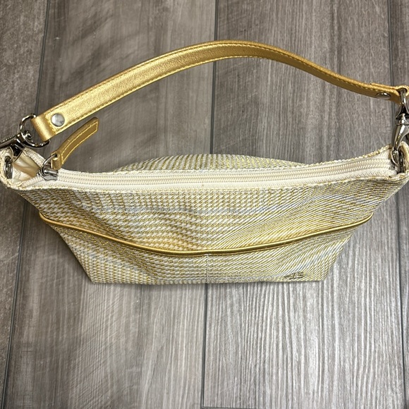 Ralph Lauren Woman Gold shoulder Bag gold and silver with gold strap - Picture 6 of 11